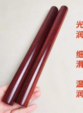 小叶紫檀文玩武术棍瑜伽健身棍车载防身短棍实木一体圆棍太极棒