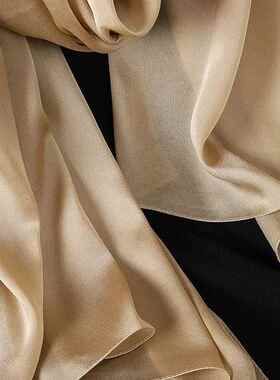90*180cm Fashion Luxury Solid Color Silk Scarf Women Soft Sm