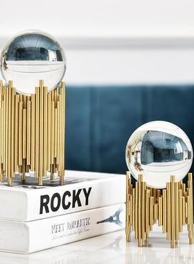 有艺术感的摆件玄关摆件柜子客厅高级感创意北欧轻奢水晶球现代客