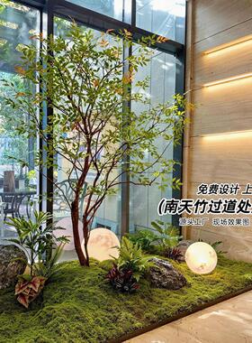 高级感仿真绿植造景室内大厅景观装饰品场景布置落地仿生植物摆件