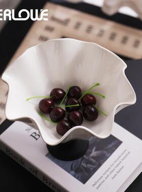 晟洛法式覆古高脚陶瓷水果盘家用客厅茶几高颜值甜品碗布丁杯摆件