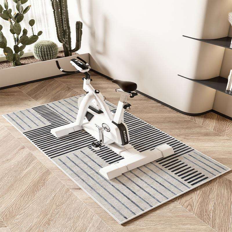 Gym spinning bicycle silent shock-absorbing anti-slip mat home simple bedroom bedside blanket washable balcony bay window mat