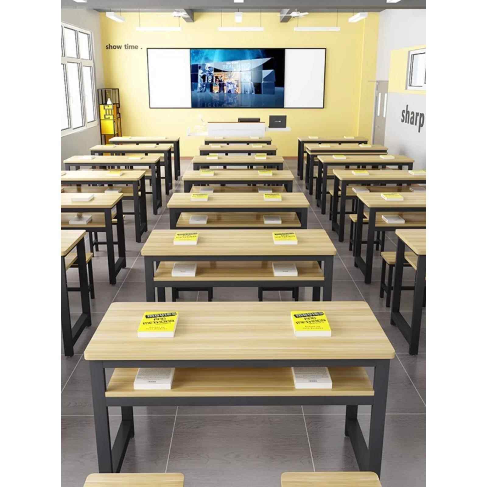 课桌椅培训班学校辅导班补习班圆角学习桌书桌椅中小学生培训桌,淘宝优惠券,粉丝福利购,淘宝优惠卷