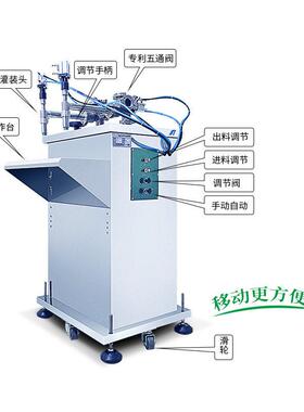 立式双头伺服膏液两用酱料齿轮泵灌装机化妆品半自动膏体灌装机