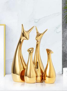 客厅电视柜摆件轻奢高档2025新款现代简约陶瓷家里装饰品摆设客厅