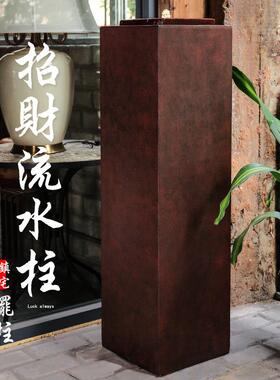 简约现代流水生财喷泉摆件办公室内客厅玄关家居装饰户外庭院景观