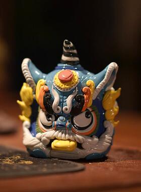 器十二中国风醒狮鬼迷日眼倒流香香炉茶宠摆件精品可养景德镇陶瓷