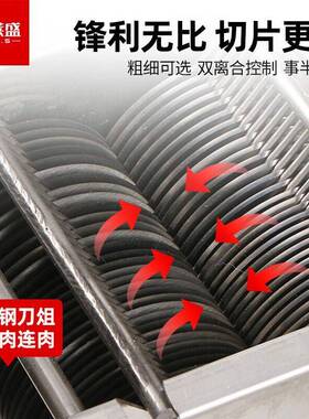 喜莱盛绞肉机商用切片机电动不锈钢大功率绞馅搅肉灌肠机大型碎肉