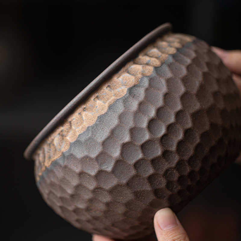 古早烧莲蓬建水日式鎏金铁釉锤纹茶渣缸废茶水桶杯洗水洗茶道配件,淘宝优惠券,粉丝福利购,淘宝优惠卷