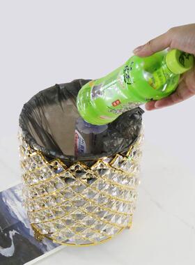 纸巾盒垃圾桶样板房客餐厅茶几家用简约金属铁艺收纳多功能抽纸盒