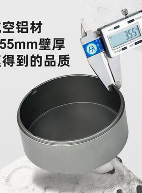 oldool不锈钢烟灰缸创意高级感家用客厅办公室密封旋转带盖子防飞