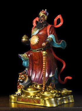 全铜武财神赵公明神像摆件店铺公司前台办公室客厅家用供奉财神像