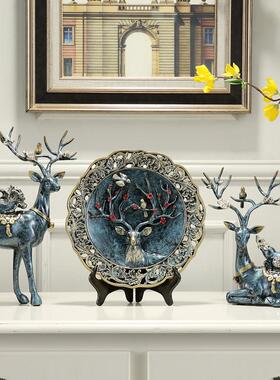 欧式鹿摆件酒柜装饰品创意客厅电视柜玄关摆设装饰工艺礼品摆饰招