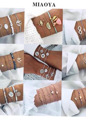 女式欧美套装手錬 European American Cross border Set Bracelet