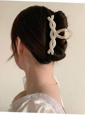 发夹Hot Sale Solid Color Claw Clip Large Barrette Crab Hair1