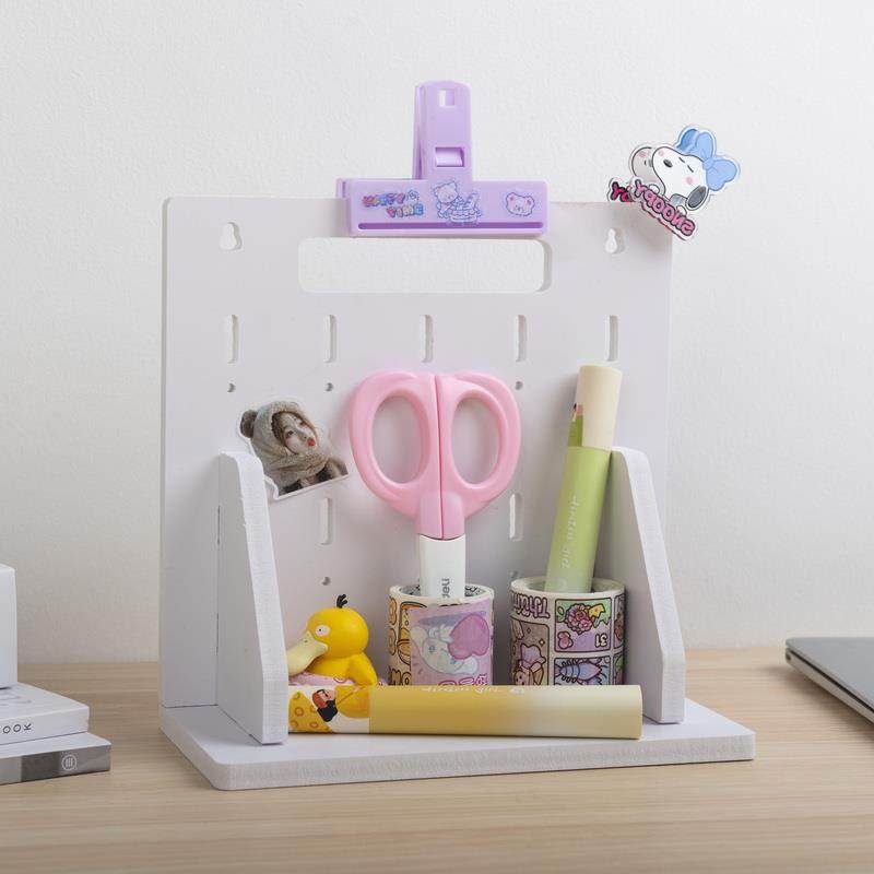 洞洞板收纳置物架办公工位桌面立式多圆孔宿舍书桌装饰墙面整理架,淘宝优惠券,粉丝福利购,淘宝优惠卷