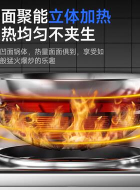 电磁炉商用大锅灶食堂大功率电炒锅电灶台电热煎烤扒炉电加热