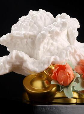 东方陶土财富聚集财富陶瓷大白菜客厅摆件搬家新居公司新店开业礼