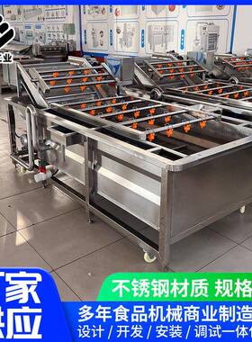 鸭梨雪花梨气泡清洗商用水果清洗机秋梨膏加工压气泡清洗