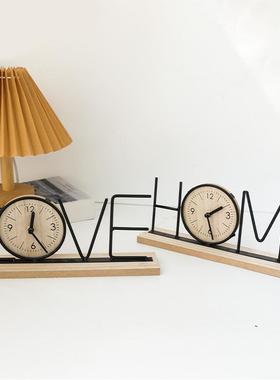 北欧创意电视柜装饰摆件家居客厅卧室玄关酒柜办公室桌面时钟摆设