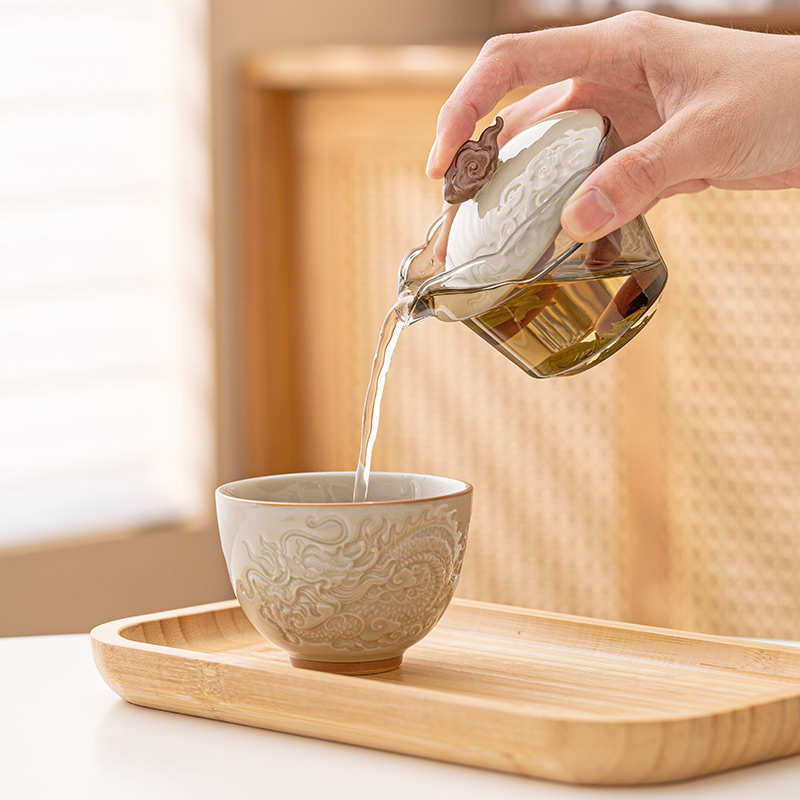 Xiangyunlong travel tea set portable outdoor travel ceramic quick cup single teapot and tea cup small set