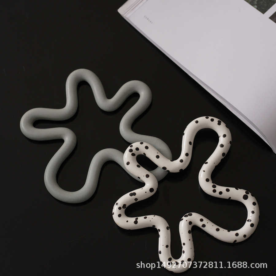 北欧风陶瓷隔热垫餐垫创意不规则抽象锅垫厨房汤碗盘子垫杯垫茶壶,淘宝优惠券,粉丝福利购,淘宝优惠卷