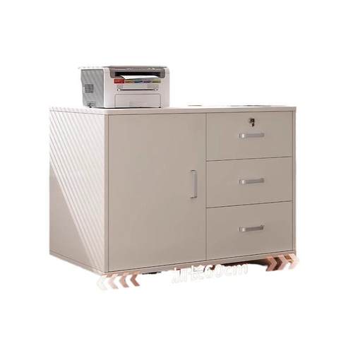 文件收柜办公室木质带锁小柜IAT子动纳抽屉柜带轮桌下柜储物柜移 - 图3