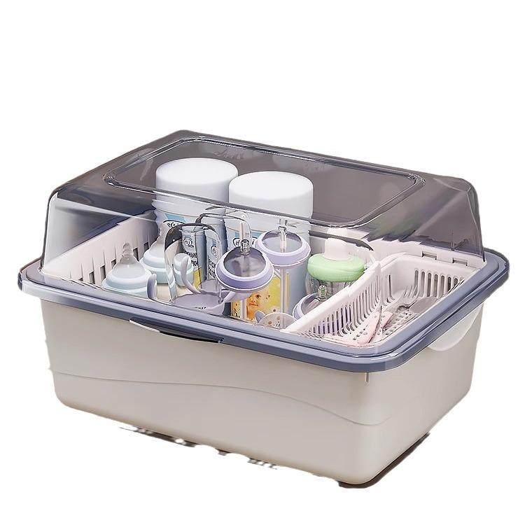 奶瓶收纳盒收纳箱带盖防尘沥水架婴儿用品宝宝餐具新生儿辅食工具,淘宝优惠券,粉丝福利购,淘宝优惠卷