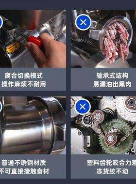 台元商用绞肉机大功率强力绞切机电动绞馅碎肉灌肠肉铺用无轴承