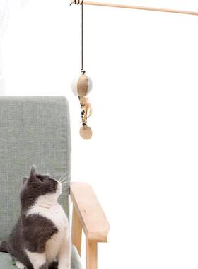 1PC Teaser Feather Toys Kitten Funny Colorful Rod Cat Wand T