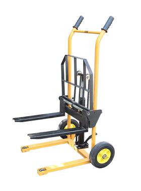 小叉车装卸车200kg小型微型叉车手动升高堆高车两用手推车液压