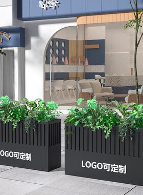 户外铁艺不锈钢花箱隔断花槽室外围栏花架大型户栏外摆花坛