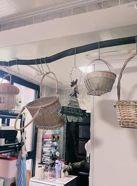 原木干枝条儿童手工木棍民宿客厅隔断装饰服装店挂衣杆diy展示架