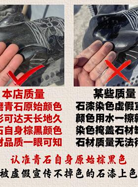 石雕门墩抱鼓石大门口石狮子一对麒麟貔貅大象青石彷古曲阳石鼓墩