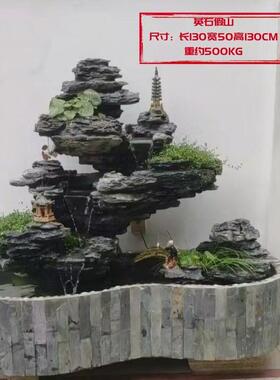 真石头成品假山流水喷泉造景鱼池假山制作摆件英石青龙石大型假山