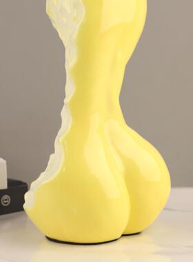 现代简约仿真1501树脂绿色美视人桌梨子面摆件客厅饰卧室电柜家居