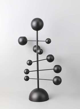 欧式简约圆球螺旋烛台摆件样板房售楼部卧室书房客厅桌面玄关饰品