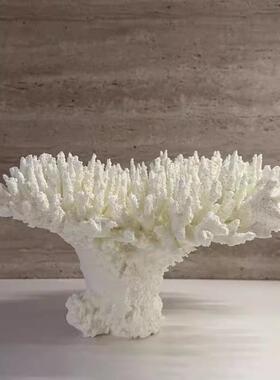 现简约简几代何仿真珊瑚树脂摆件样饰板间售极楼处装艺术GEL家居