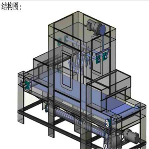铁板喷砂机碳素钢合金钢自动喷砂机不锈钢电梯门输送式自动喷砂机 - 图3