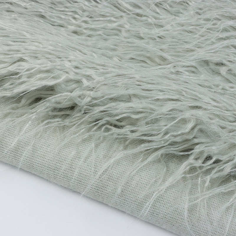 人造毛绒萝卜丝 素色落水毛布料 服装抱枕背景装饰长毛绒布 - 图2