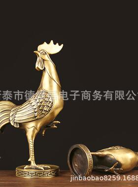 铜金鸡报喜摆件 铜公鸡摆件 铜鸡摆件 铜生肖鸡摆件