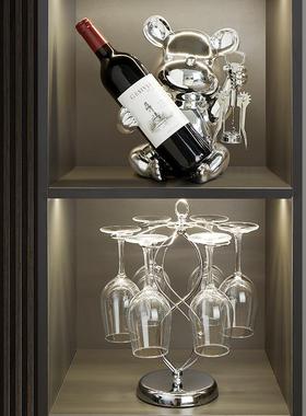 轻奢高档酒柜装饰品客厅软装电视柜餐边家居红酒架摆件套装工艺品