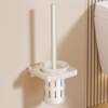 Bathroom toilet brush rack wall-mounted toilet cleaning soft brush toilet cup punch-free rack storage