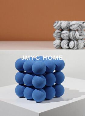 意式简约电视柜泡沫方形摆件儿童房间办公室茶几床头柜子软装饰品