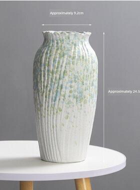 无孔新型中国风陶瓷花瓶家居客厅装饰简单摆件入口干花Gypsophila