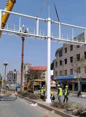 交通标志牌立杆单柱式标志杆警示牌监控支架道路交通安全设施