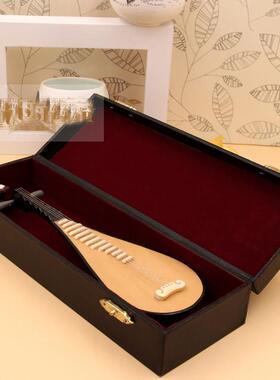 中式迷你琵琶模型摆件乐器摆件木制娃娃小乐器送朋友老师生日礼物