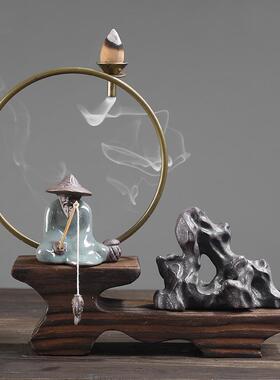 正品创意家中式陶瓷居绿植装饰品厅现代玄关花卉件客办公摆室桌面