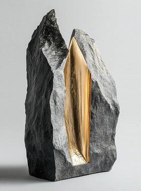 意式轻奢高级感黑金色装饰品客厅酒柜领导办公室艺术人物雕塑摆件