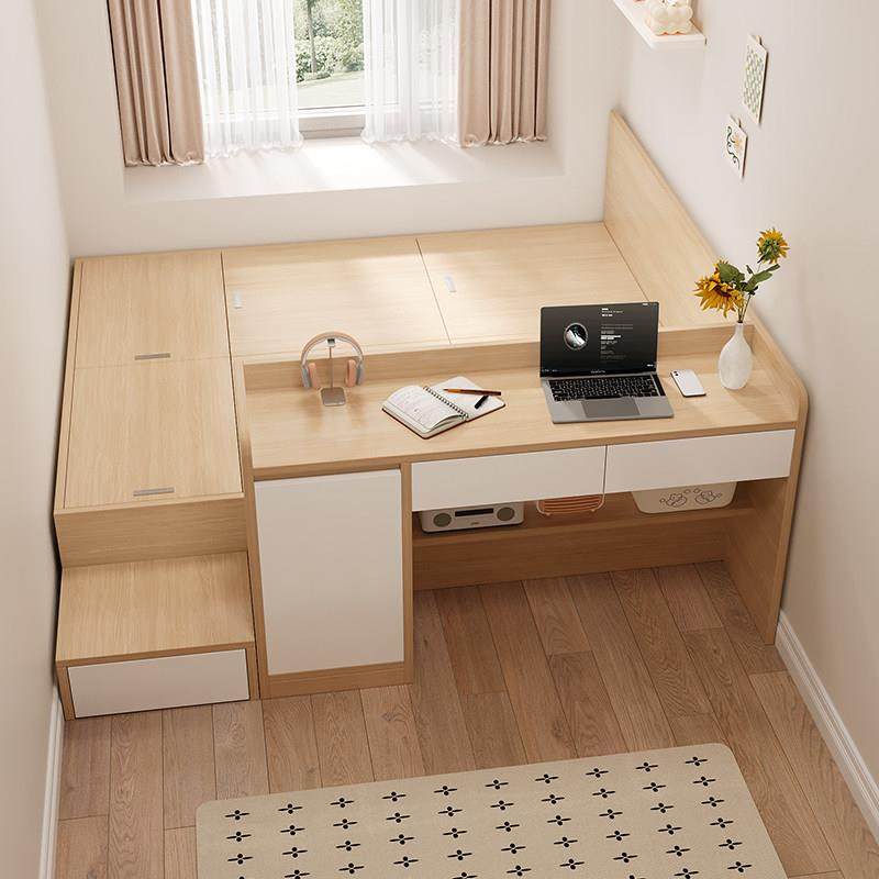 儿童房榻榻米床带书桌柜一体定制单多人床踏板多功能地台储物床,淘宝优惠券,粉丝福利购,淘宝优惠卷